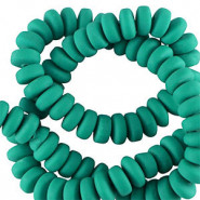 Polymeer kralen rondellen 7mm - Mayan green